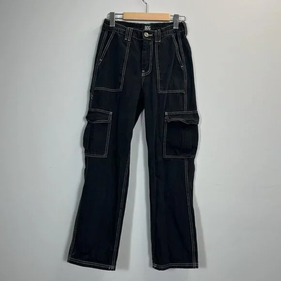 BDG Urban Outfitters Women's Relaxed Skate Jeans Size 26 Black Cargo - Picture 2 of 5